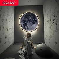 Modern LED Wall Sconces 60CM Moon Wall Lamp Minimalist Mural Indoor Lighting Background Wall Decorative For Bedroom Foyer