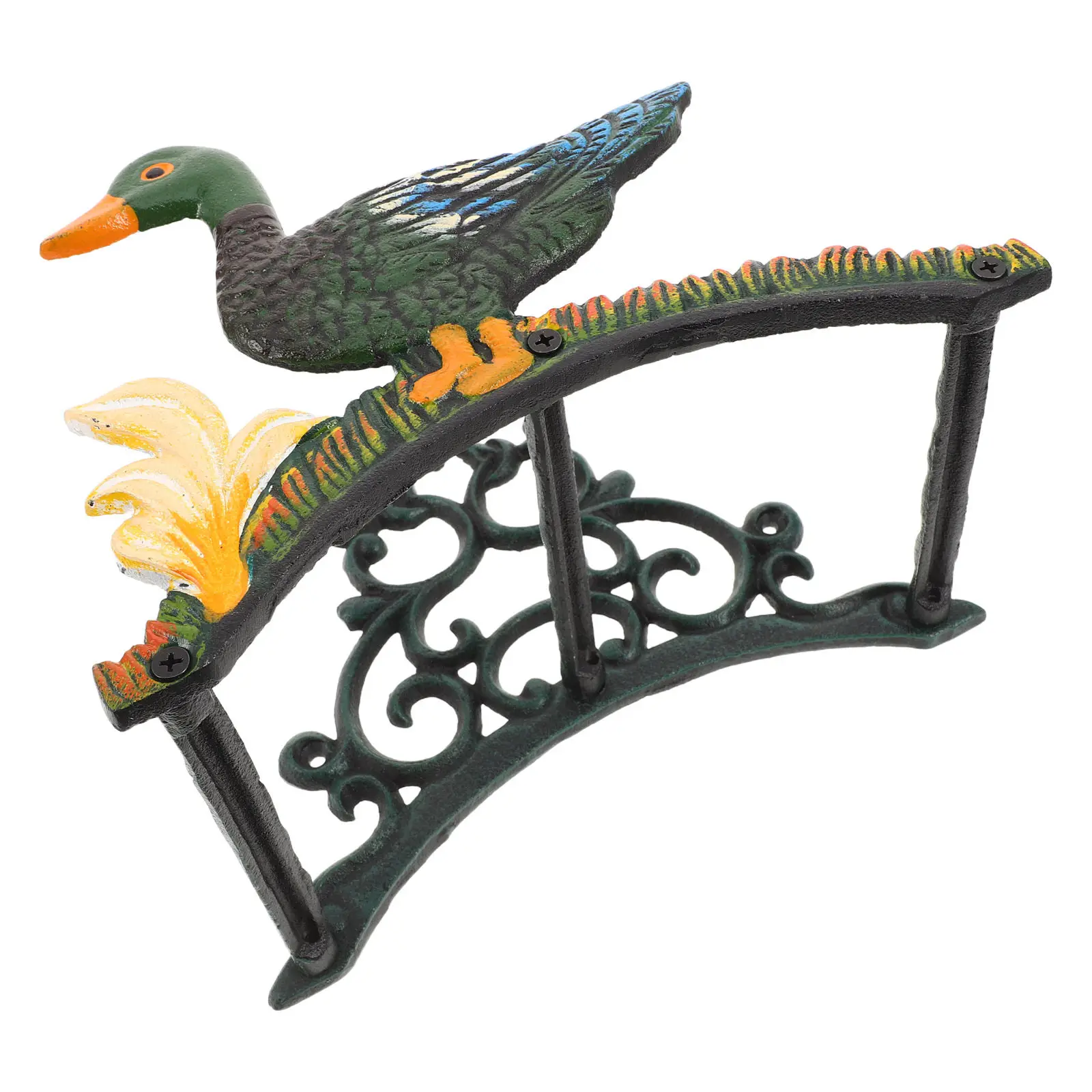 Duck Shaped Cast Iron Garden Hose Holder Decorative Outdoor Wall Mount Hose Reel Yard Patio Storage Garden Metal Hosepipe Holder