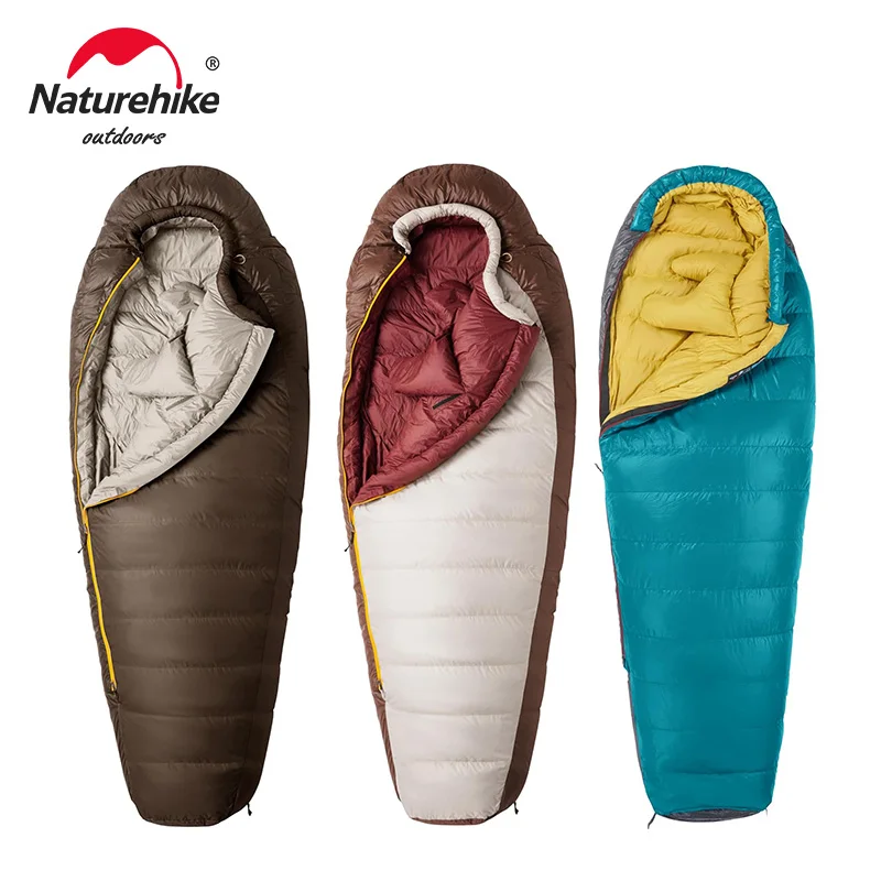 Naturehike Snowbird Duck Down Mummy Sleeping Bag 4 Seasons Lightweight Portable Outdoor Professional Camping Winter Unisex Adult