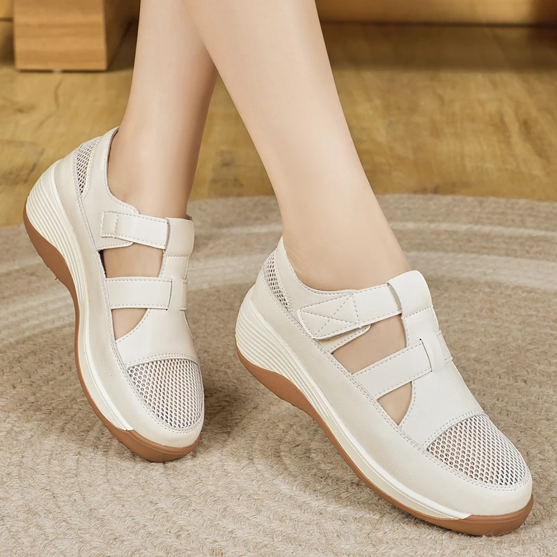 

Summer women's shoes wedge heel hollow casual loafers women's sandals hole shoes women