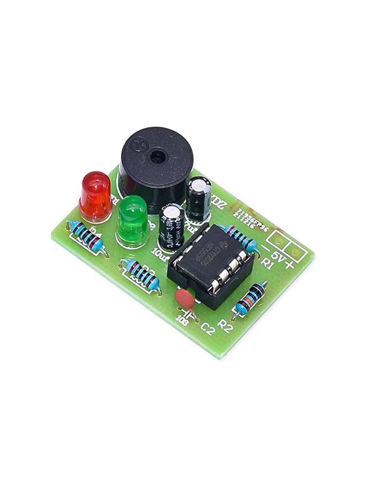 NE555 DIY-Kit, LED-Blinker und Signalgenerator-Schaltung mit Leiterplatte für Elektronikunterricht und Lötübungen