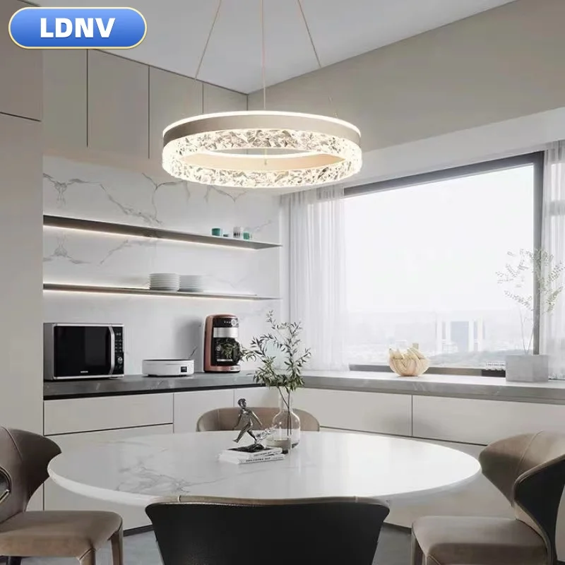 led Pendant lamp Light luxury Crystal Restaurant Chandelier ins Internet Celebrity popular style Lamp bedroom Lamp