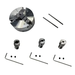 Alloy 3 Jaw Manual Lathe Chuck Kit Self-Centering W/ Mounting Bolts Grinding Tool M12*1mm High-carbon Steel Three Jaw Chuck