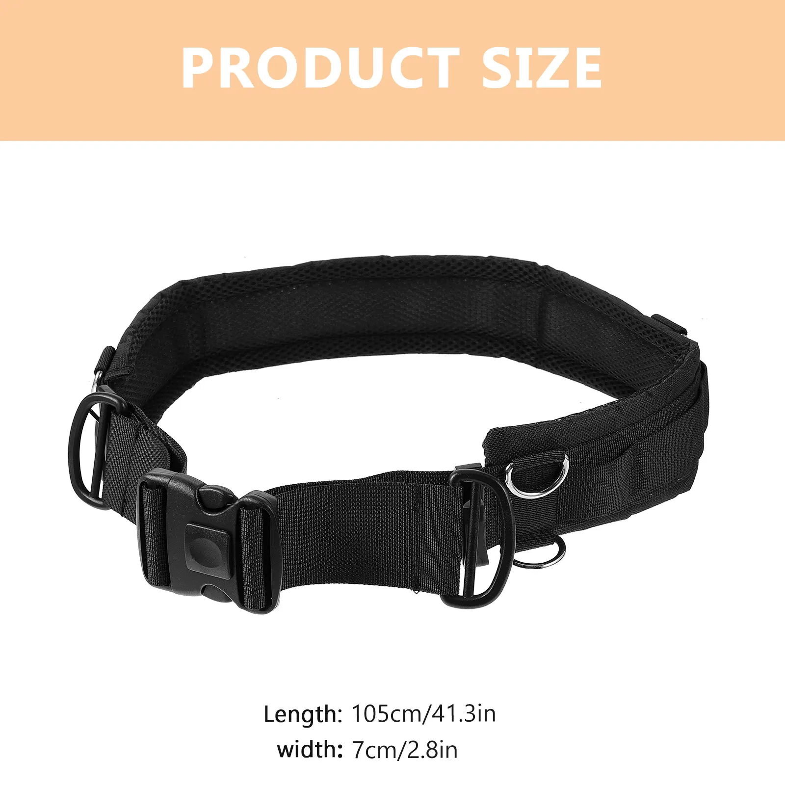 1Pcs Camera Waist Belt Adjustable Nylon Photography Strap Multi-Pocket Holder for Lens Filter Bag Portable Use Black