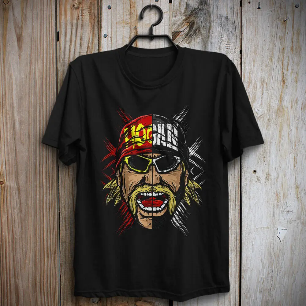 Black Cotton T-Shirt Hulk Hogan Wrestling shirt Gene Bollea Tee