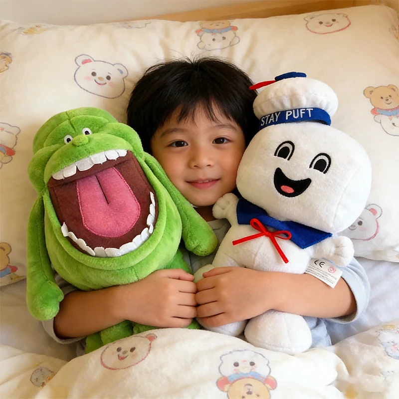 20-22cm Marshmallow Man And Slimer Stuffed Vintage Ghostbusters 3 Puft Plush Stuffed Plush Toy festival Gift
