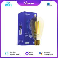 SONOFF B02-F A60/ST64 E27 WiFi Smart Bulbs Dimmable LED Bulbs Ewelink App Remote Control Work With Alexa Google Home Alice