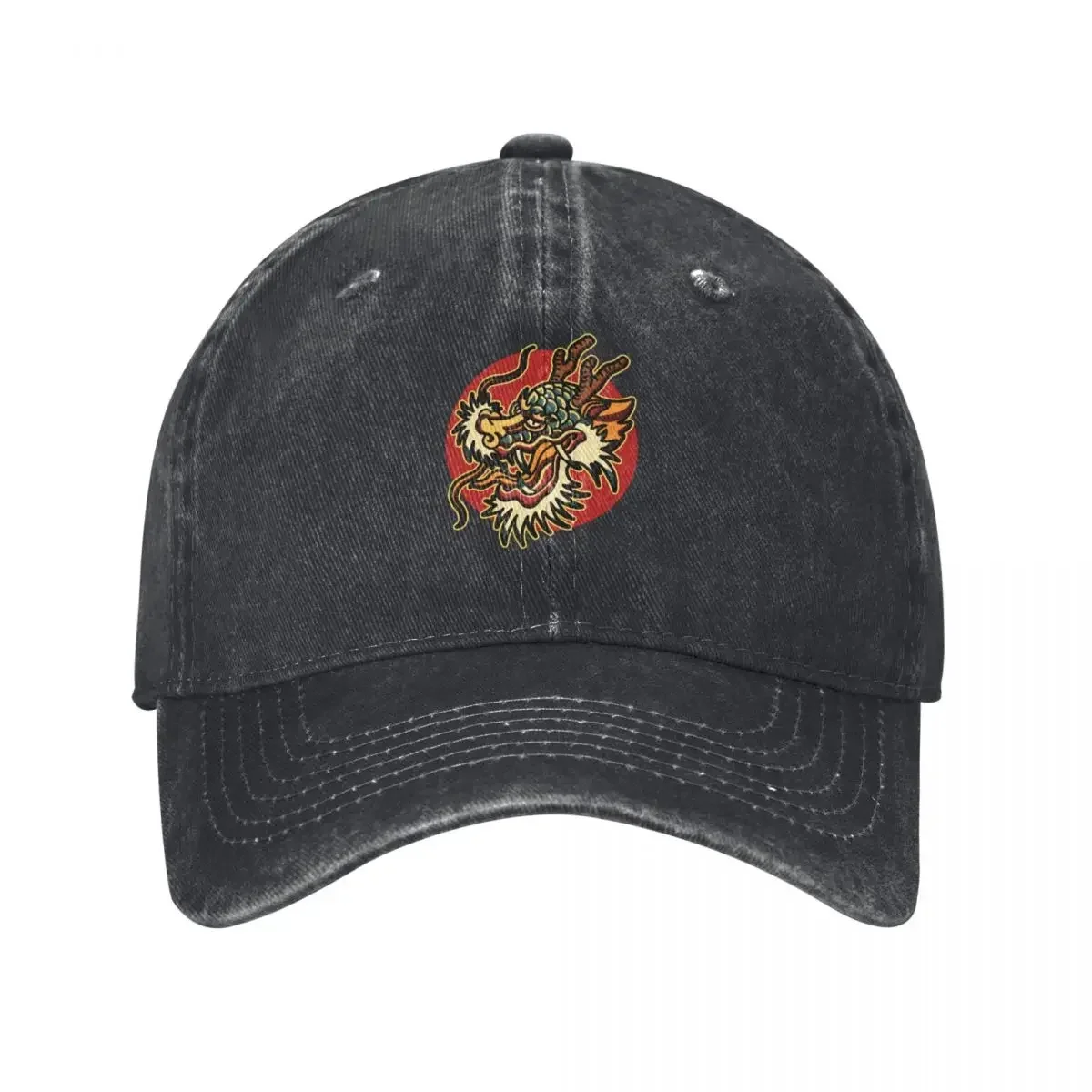 Tatouage néo traditionnel japonais-tatouage tête de Dragon casquette de Baseball casquettes personnalisées visière thermique casquettes hommes femmes