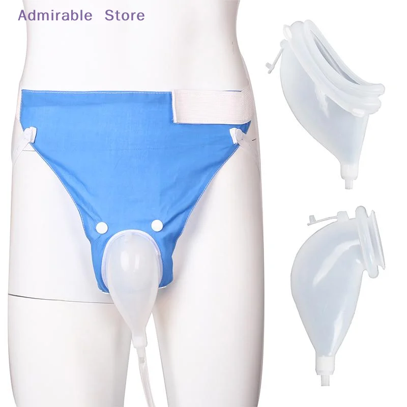 w2000ml Portable Mens Silicone Urinal  Bag Collector Reusable Male Pee Funnel for Camping Hospital Emergency