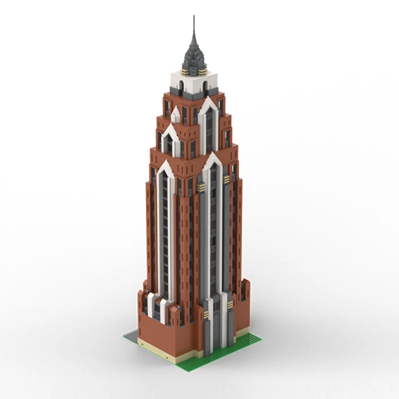 Stadt Street View Modell MOC Bausteine Art Deco Wolkenkratzer Modulare Technologie Geschenke Urlaub Montieren Kinder Spielzeug Anzug