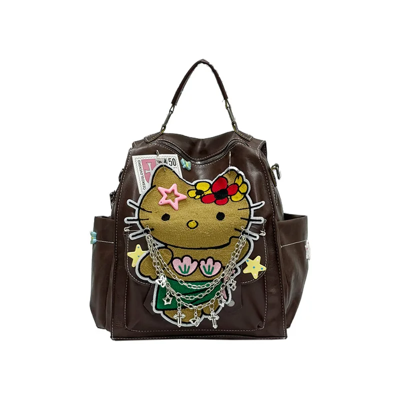 

Sanrio Hello Kitty Backpack for Women Girl Kawaii Large Capacity Portable Luxury Designer Book Bag Top Quality Fashion Trend