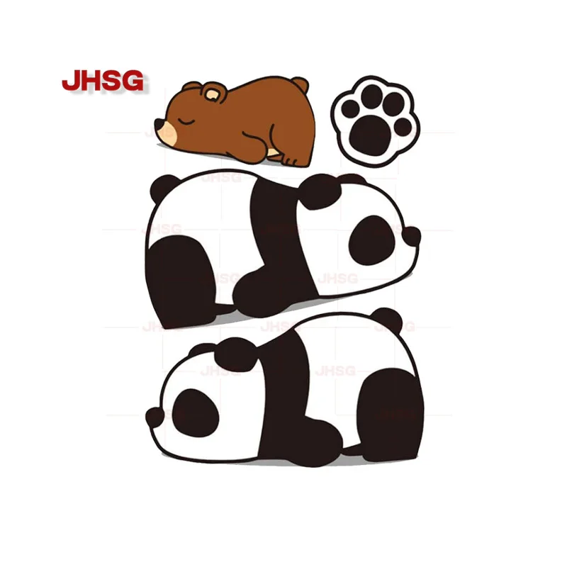 

JHSG 3D Waterproof Car Stickers Panda Pattern Vinyl Helmet Laptop Motorcycle Accessories Waterproof Decals Can Be Customized PVC