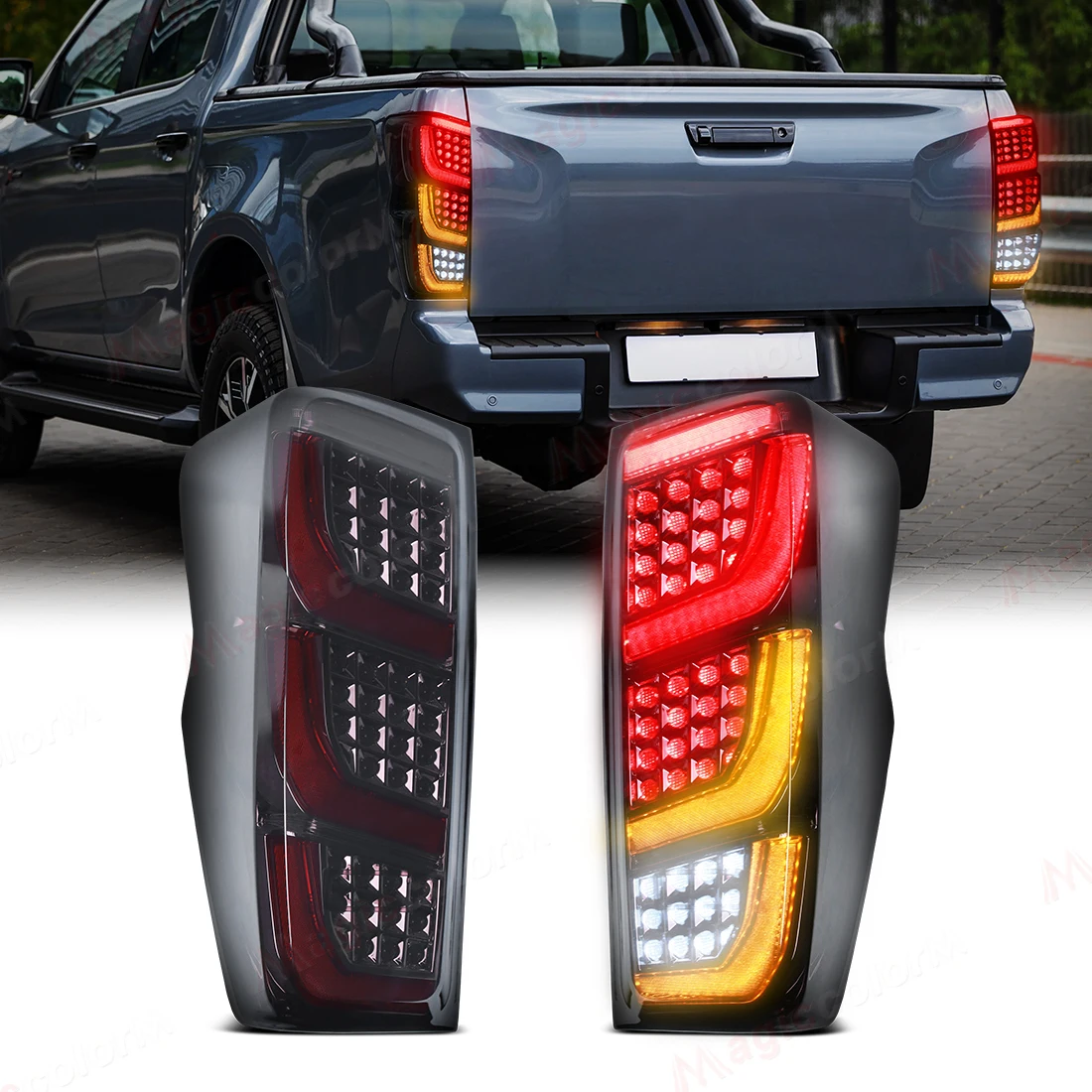 

Автомобильный светодиодный задний фонарь в сборе для Dmax D-max 2021 2022 2023 2024, задний стоп-сигнал, динамический указатель поворота, ходовые огни