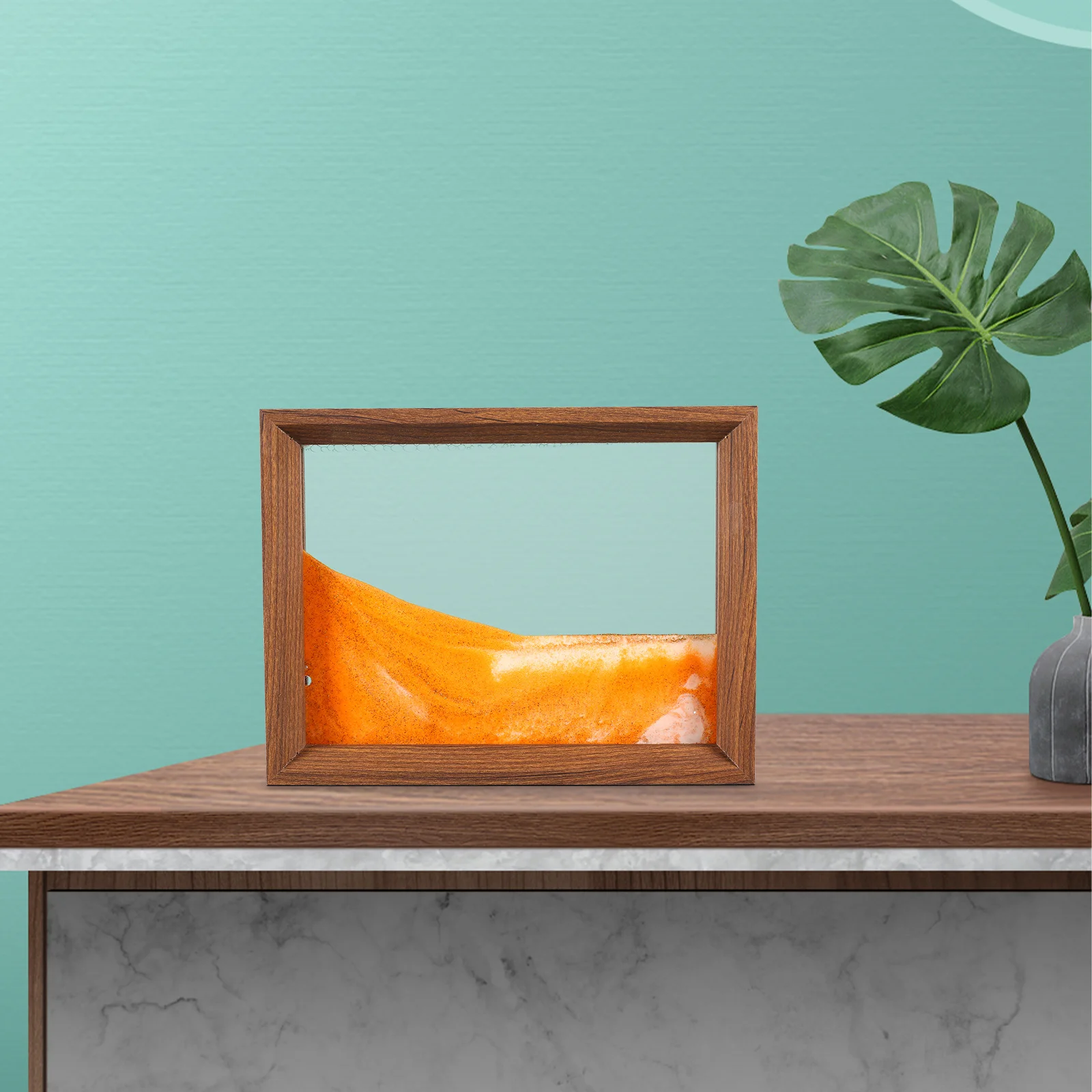 Cornice per arte con sabbia da 10 pollici Decorazione per pittura con sabbia scorrevole per display rilassante da tavolo Accessori per la stanza creativa per uomo