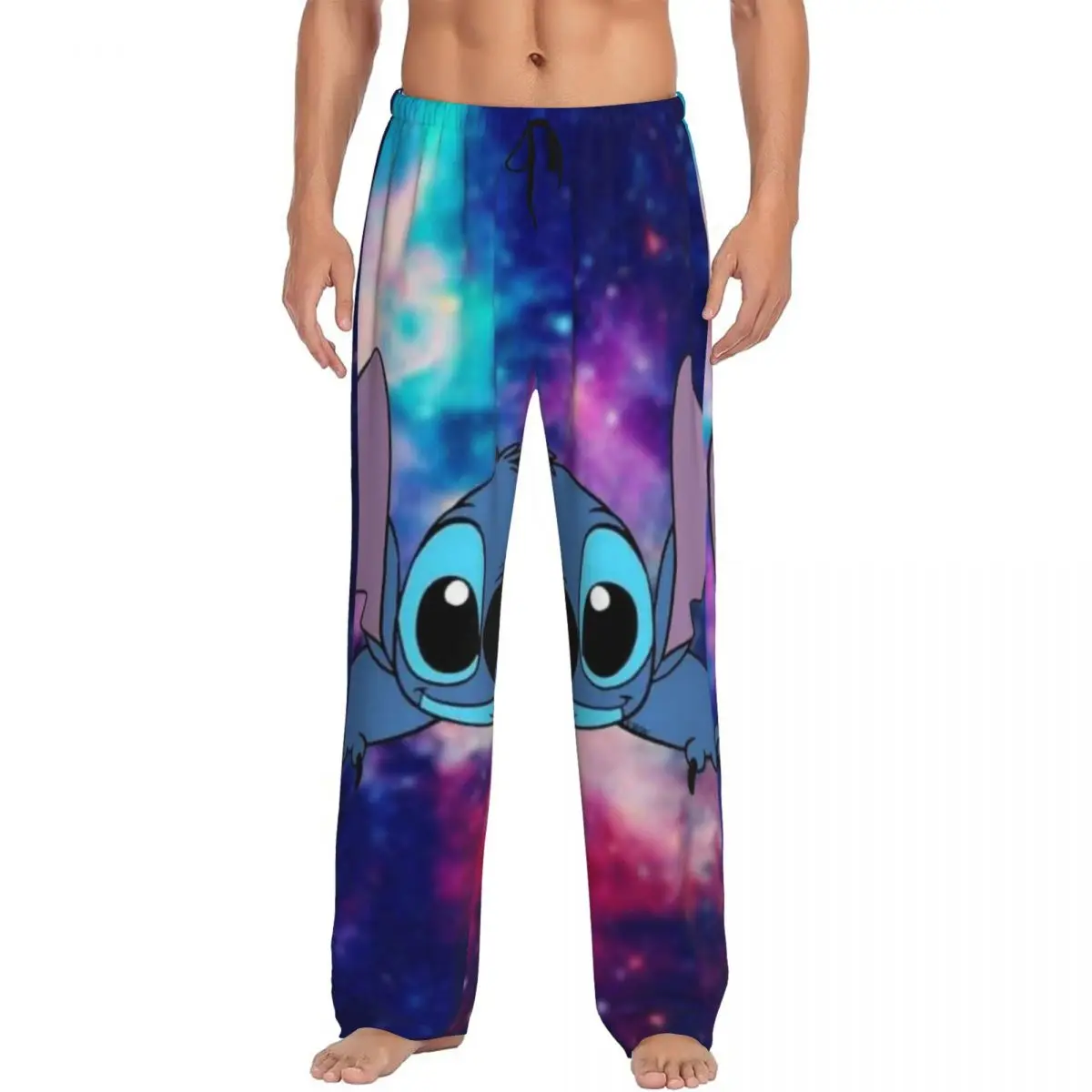 

Custom Lilo Stitch Cartoon Anime Manga Pajama Pants for Men Lounge Sleep Stretch Sleepwear Bottoms with Pockets