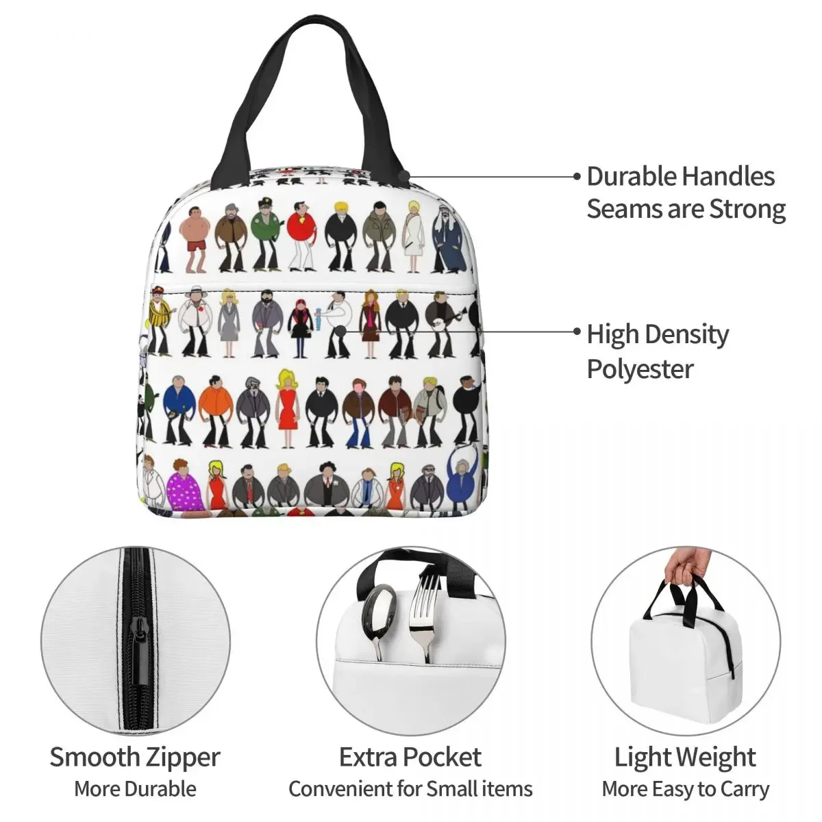 Columbo - The Murderers Insulated Lunch Bags Waterproof Picnic Bags Thermal Cooler Lunch Box Lunch Tote for Woman Work Kids