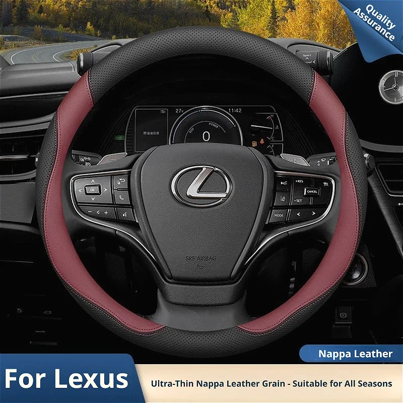 Leather Car Steering Wheel Cover for Lexus UX250h ES350 LX600 CT200h ES300 IS RX NX 300h 400H LX570 RX400h LS460 IS400 RX450h