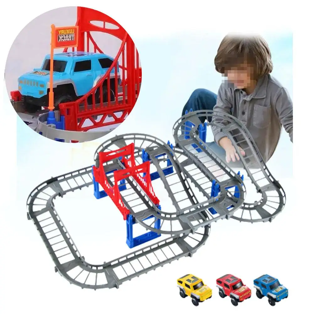 

Children Electric Track Toy Car Engineering Car Kids Educational Toys Track Car Train Toys for Boys Girls Interactive Rail X3B5