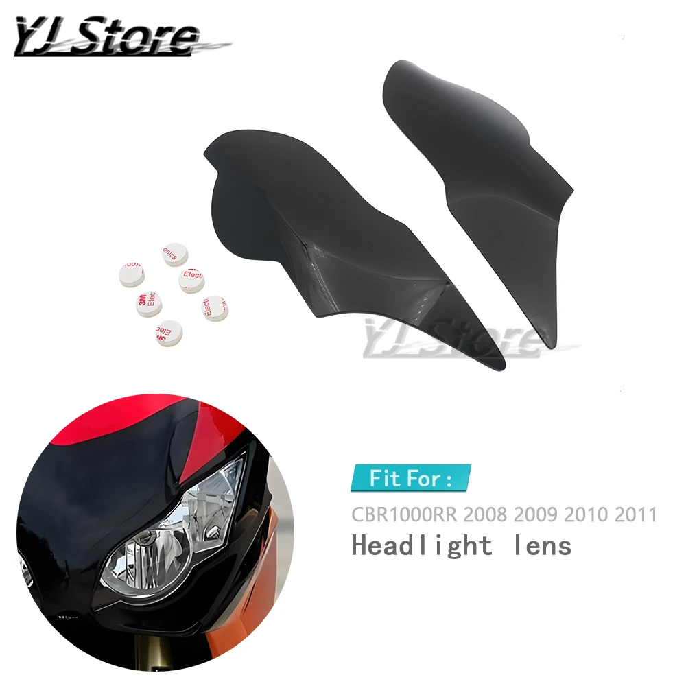 Image of Passend für Honda CBR1000RR CBR 1000RR 2008 2009 2010 2011, Motorrad-Frontscheinwerfer-Objektiv-Schildschutz