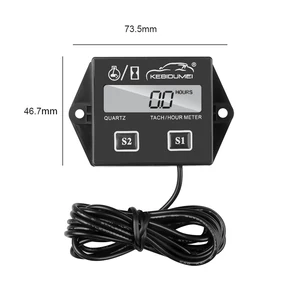 Digital Time Meter Meter Meter Motor Motor Drehzahl LCD für Motorradmotor Benzin 10 Tachometer des Hauptverkaufsboots - №3