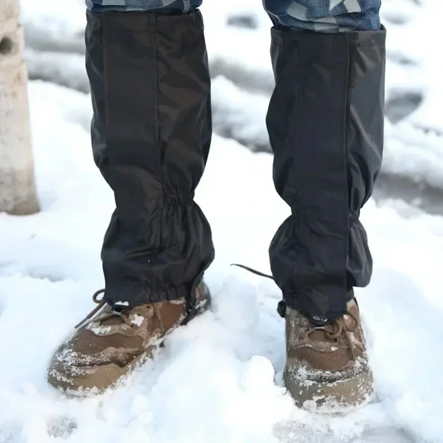 

Long Tube Leg Covers Waterproof Elastic Strap Legs Protection Hiking Skiing Climbing Pants Shoes Cover Durable Bandage