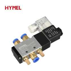 Pneumatic Electric Solenoid Valve 4V210-08 5 Way 2 Position Control Air Gas Magnetic Valve 12V 24V 220V 4mm-12mm Hose Fittings