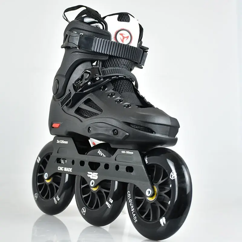Off-road three-wheeled speed skating shoes, adult racing roller skating, adult roller skating, children's roller skating