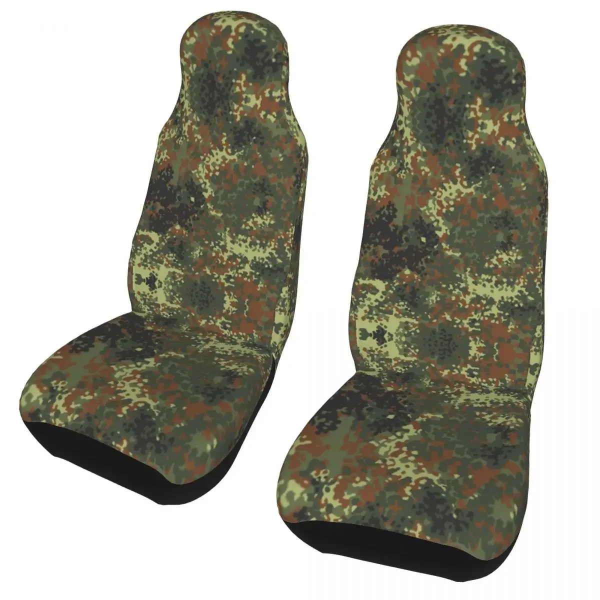 Flecktarn Camo Universal Auto Car Seat Covers Universal Fit for SUV Sedan Military Army Camouflage Bucket Seat Protector Cover