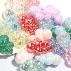 10pcs Acrylic Shiny Cloud Shape Bead 33x22mm Colorful Loose Spacer Beads for Jewelry Making DIY Pendant Bracelets Accessories