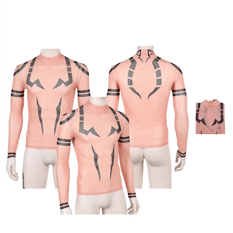 

Ryomen Sukuna, топы для косплея, костюм аниме 2025 Fantasia, мужская рубашка с длинными рукавами и принтом татуировки, карнавальный костюм на Хэллоуин