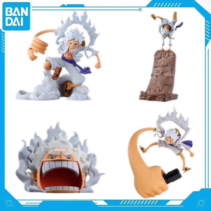 Genuine Bandai Anime One Piece Luffy Nika Form Fig Life Multifunctional Stand Character Ornament Toy Gift Model Doll Collection