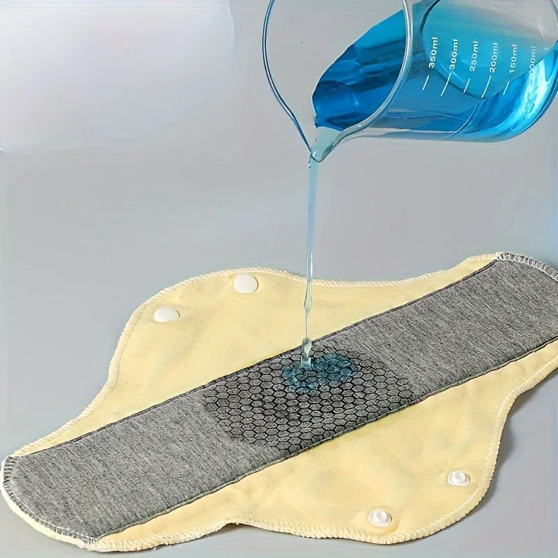 1/2/4pcs Washable Incontinence Pads for Women, Leak-Proof Graphene Liner, Reusable Water-Resistant Sanitary Menstrual Backup