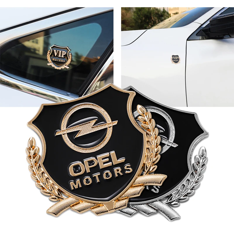2 個車のロゴ金属ステッカーウィンドウトランクエンブレムアクセサリーオペルアストラグランドランドコルサ Mokka フロンテラ記章ザフィーラ Vivaro