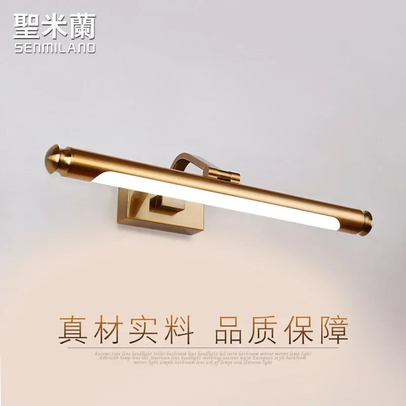 American mirror headlight led bathroom mirror cabinet light bathroom bathroom European vanity mirror light makeup lamp wall lamp