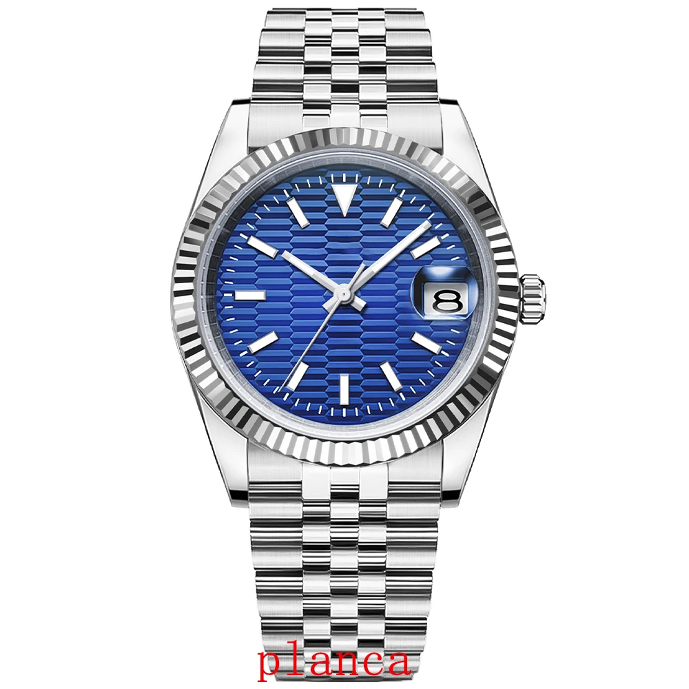 Orologio meccanico automatico NH35 da uomo 36 mm/39 mm, diametro vetro zaffiro, orologio casual