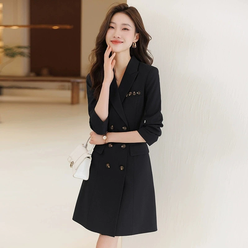 Solid Long Blazers Women 2026 New Fashion Casual Coats Office Ladies Work Business Blazer Jacket Female Windbreakers Outerwear