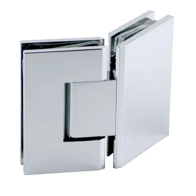 Frameless Shower Door Hardware mouse-ears glass cut-out Glass-to-Glass Hinge for wider heavier doors