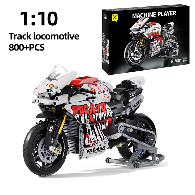 1:10 Motorcycle Model 883PCS Technical Building Blocks Set Collectible Motorcycle MOC Toys as Christmas Gift for Children Adults