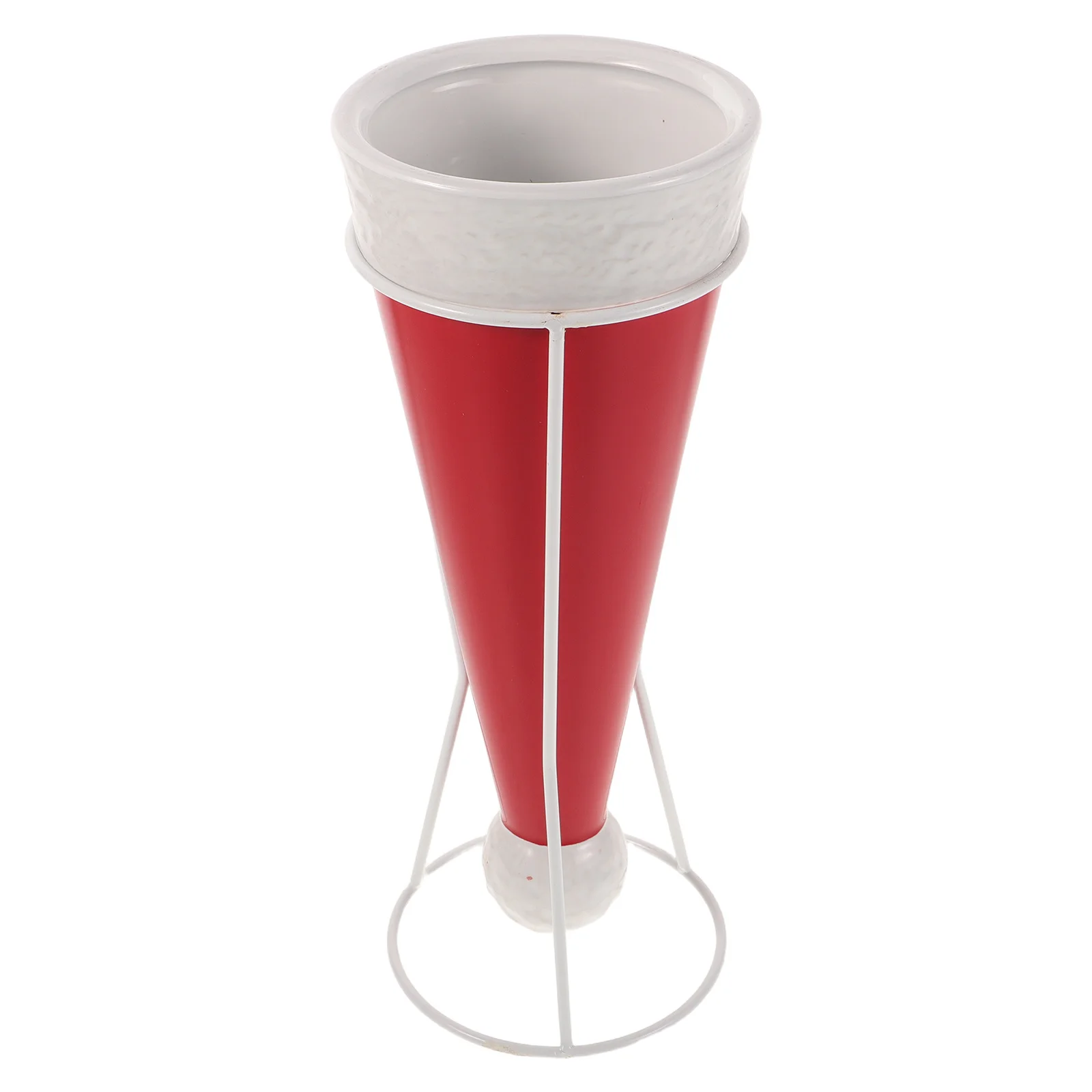 

Artistic Ceramic Santa Hat Vase Christmas Decor Unique Flower Pot Festive Room Bedroom Dried Flower Holder