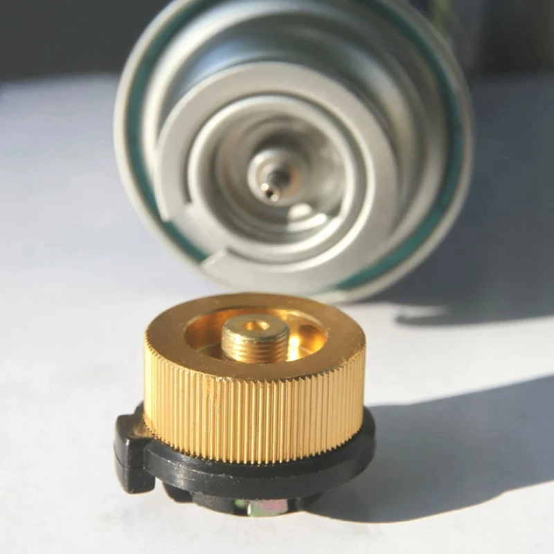 Gas Saver Plus Gas Konverter Nachfüllgas Tank Konvertierungsadapter Gasadapter Ventil Langer Gasflaschenadapter Silber