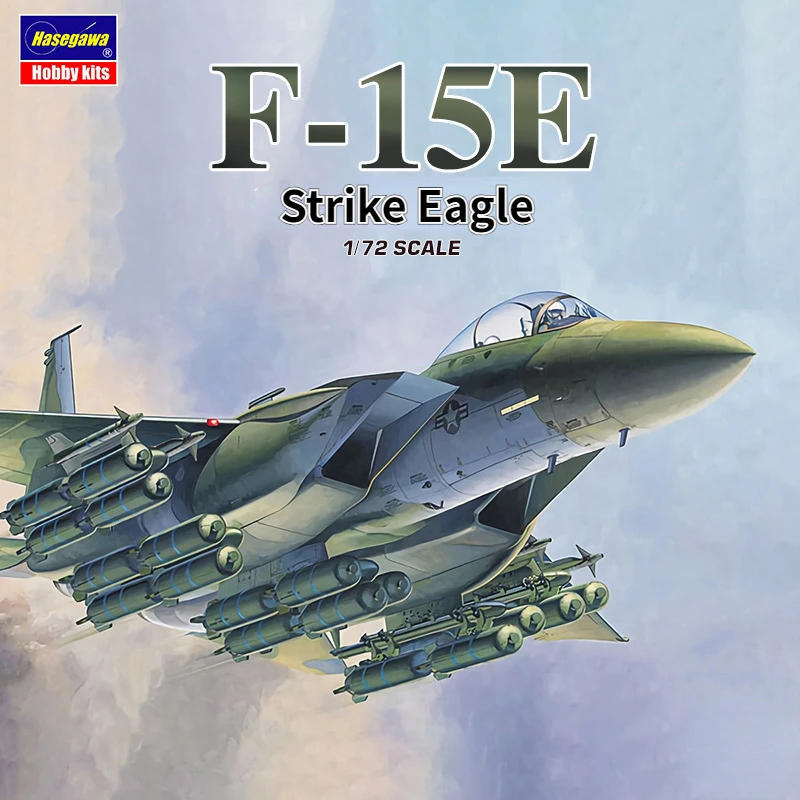 Hasegawa 00540 Assembly Aircraft Model 1/72 Scale F-15E Strike Eagle US Fighter Attacker for Aircraft Model Hobby DIY Toys