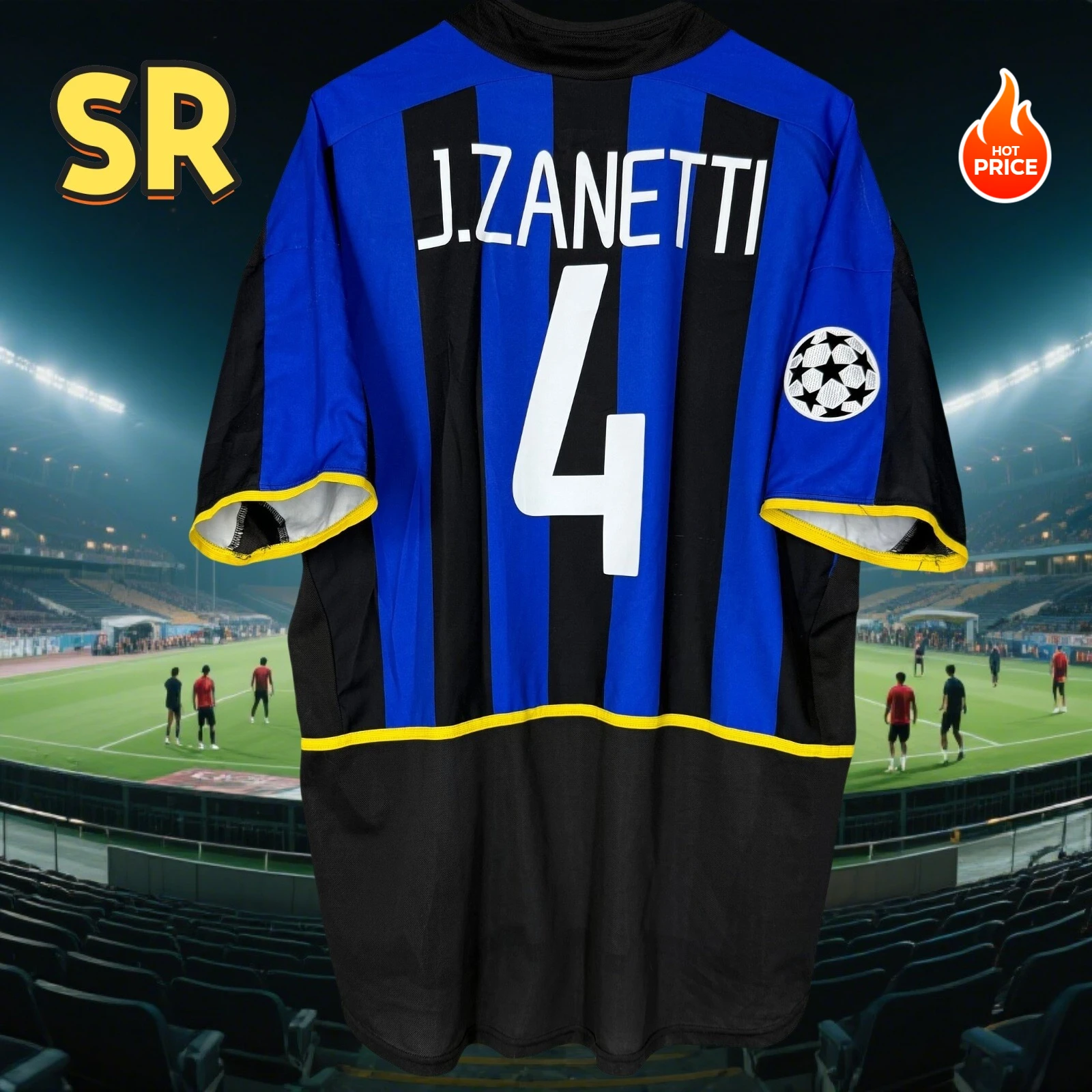 SR 3D impreso novedad de verano clásico Retro INTER MILAN 2002 2003 camiseta de fútbol para el hogar JERSEY de fútbol # 4 J. ZANETTI para adultos y niños