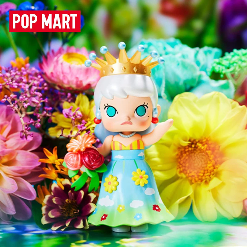 POP MART-figuras de acción de Anime Kawaii, serie de sueños de flores Molly Mika Ninagawa, figuritas de adorno, decoración del hogar, muñecas de escritorio, regalo