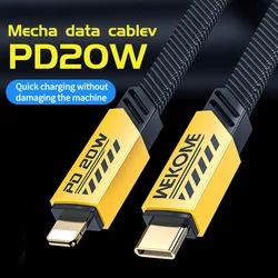 WEKOME New Mech Style C-C 100W / PD 20W Fast Charging Data Cable For iPhone 15 14 13 12 promax Huawei Xiaomi Samsung