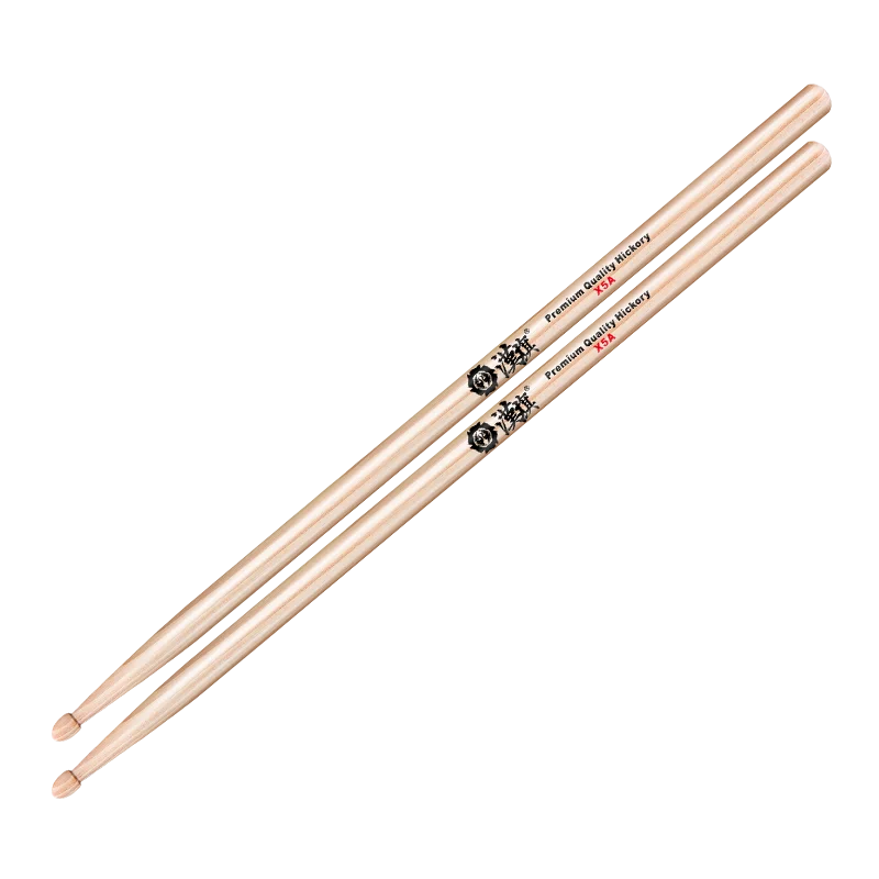 HUN X7A/X5A/X5AN/X5B American Hickory Drumsticks Wood Tip Weight and Pitch Matched Professional Classic Drum Sticks for Adults
