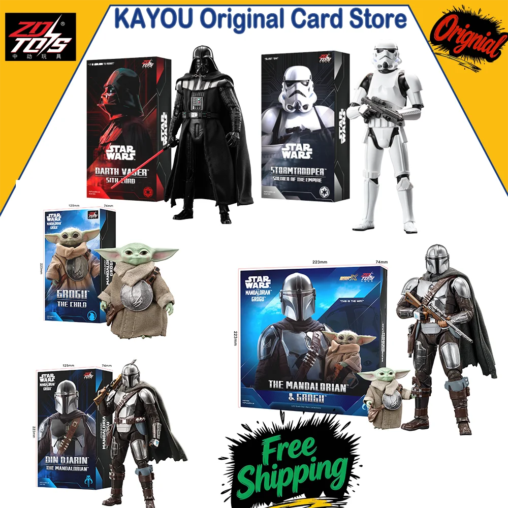New ZD Toys 1/10 Star Wars The Mandalorian Grogu Luke Skywalker Darth Vader Storm Trooper Action Figures Anime Model Movable Toy view 2