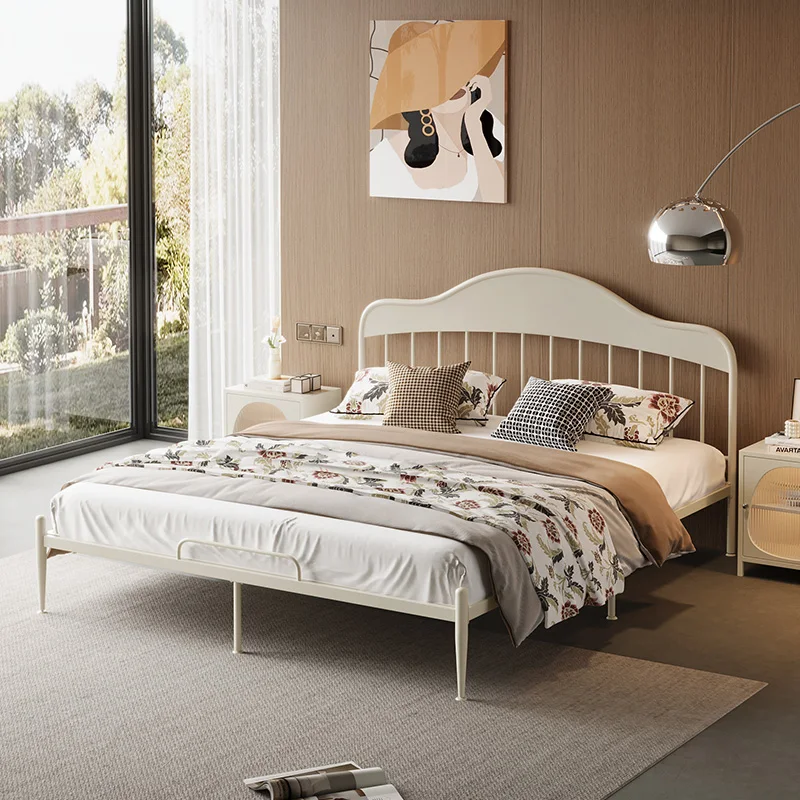 European retro wrought iron bed bold and thick children's iron frame bed household single double