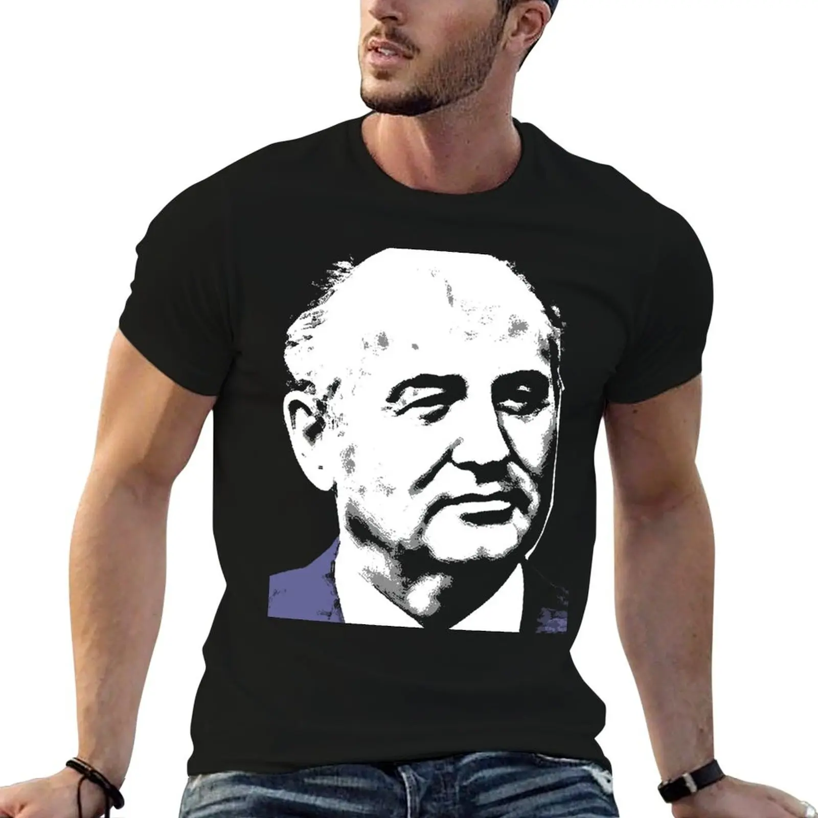 Mikhail Gorbachev-2 T-Shirt vintage anime shirt cotton graphic tees Aesthetic clothing outfits for men