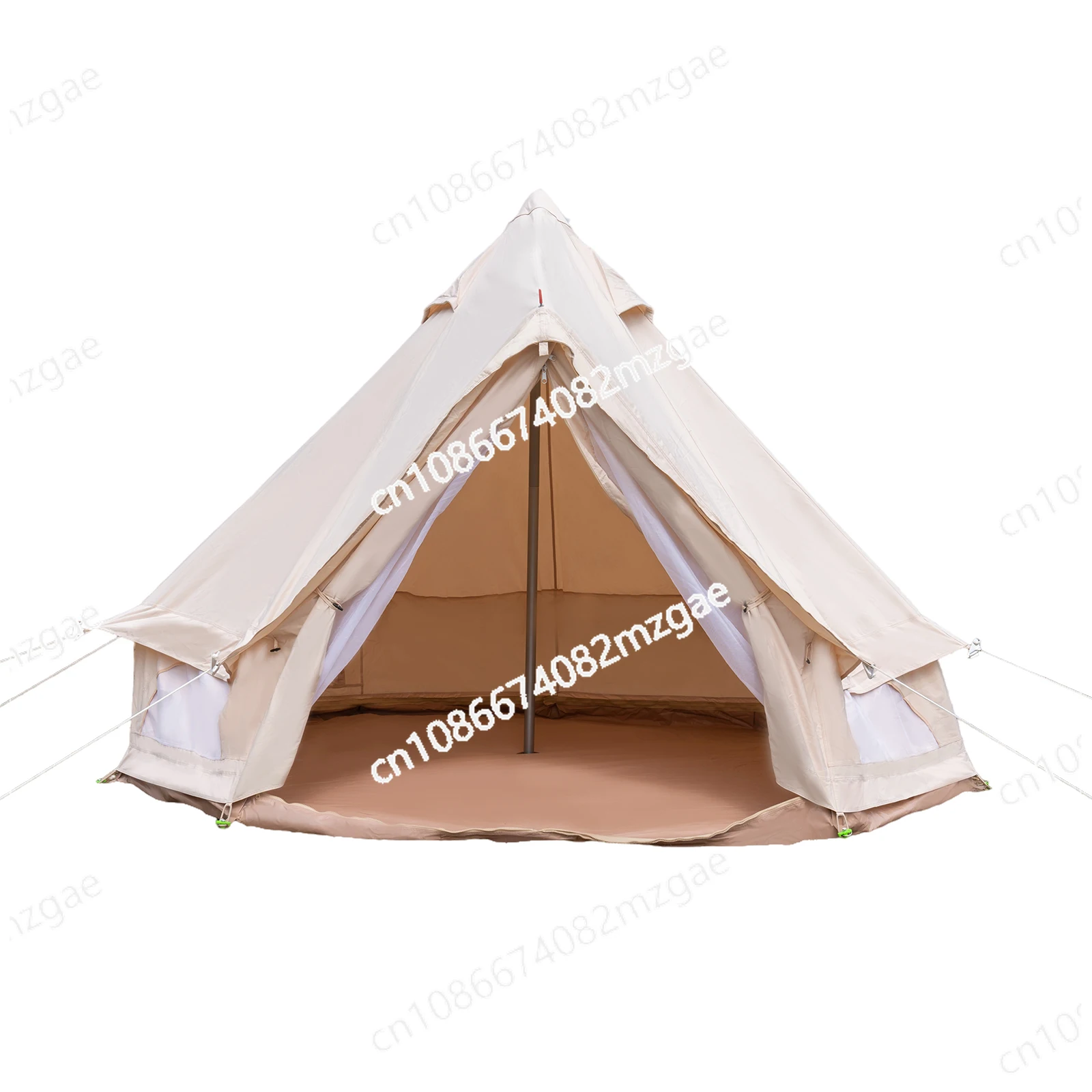 

Polyester Cotton Bell Tent for 4 Season Family Camping Waterproof Luxury Glamping Tent All Year Living 2 Person