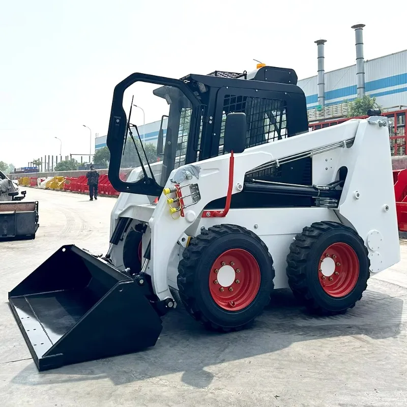 Customized Heavy Duty 35.7kW Compact Loader Skid Steer Loader With 1740kg Tipping Load For Earthmoving And Material Handling